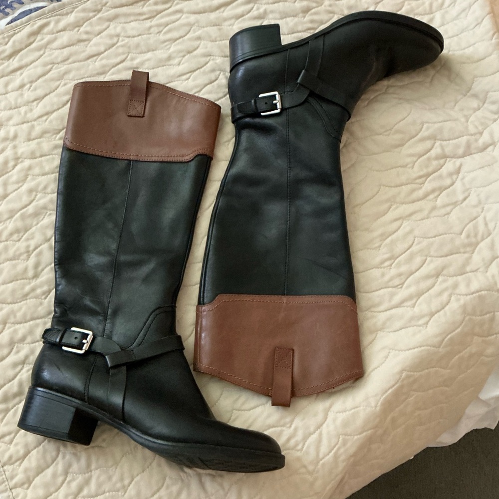 Women’s all Leather Franco Sarto knee high boots size 8 -used seldom